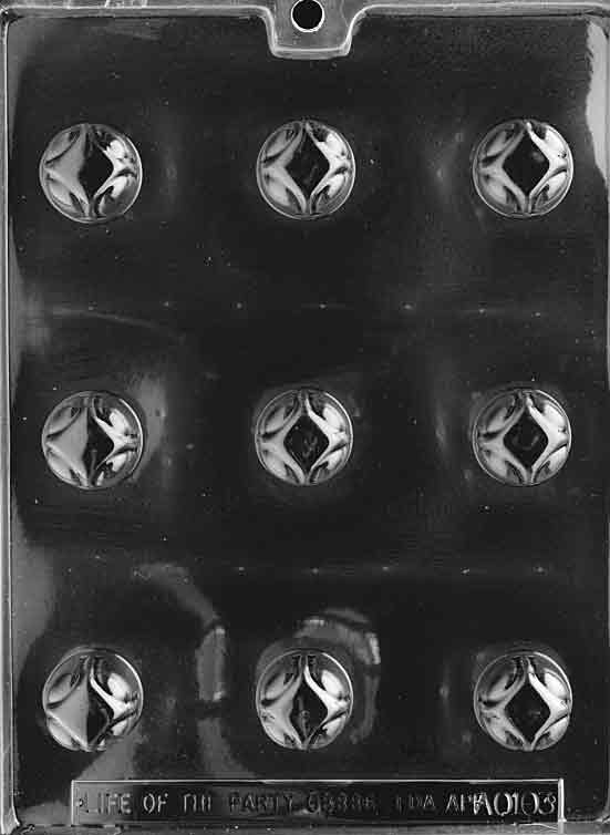 Round Traditional Pieces Chocolate Mould